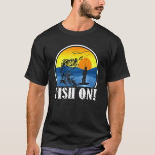 T-shirt Vêtements de pêcheur vintage pour la pêche au bass