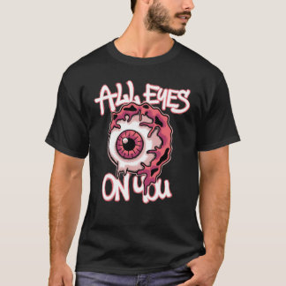T-shirt vêtements de rue à l'oeil effrayant