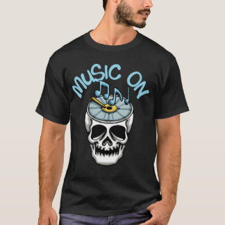 T-shirt Vêtements de rue crâne et musique 