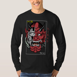 T-shirt Vêtements de rue rétro Oni Hannya démon japonais C
