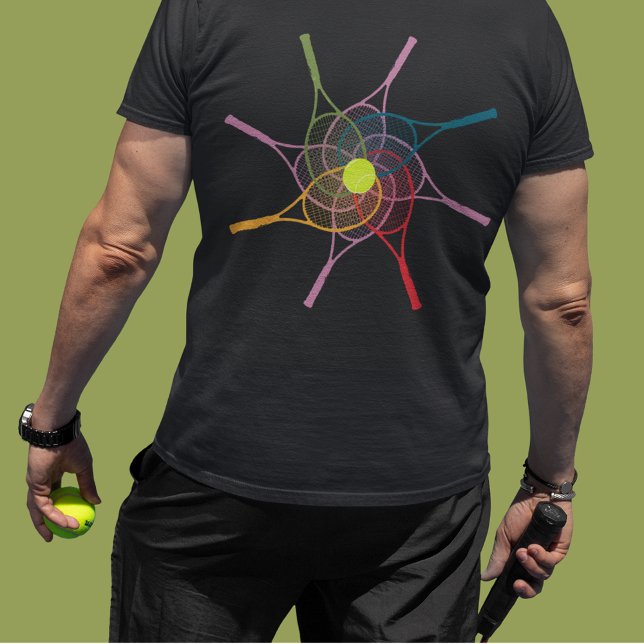 T-shirt vêtements de sport pour lui, raquettes de tennis (Créateur téléchargé)