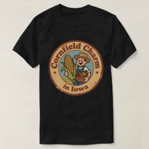 T-shirt Vêtements de travail drôles vintage Iowa maïs Rétr