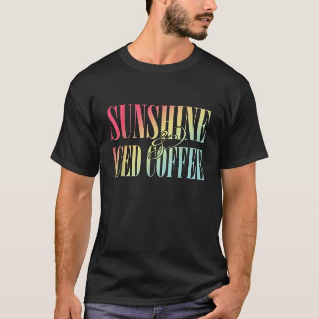 T-shirt Vêtements D'Été Sunshine Et Café Glacé (Devant)