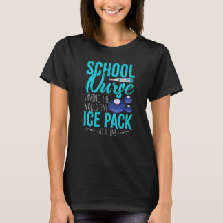 T-shirt Vêtements d'infirmière graphique Infirmière scolai