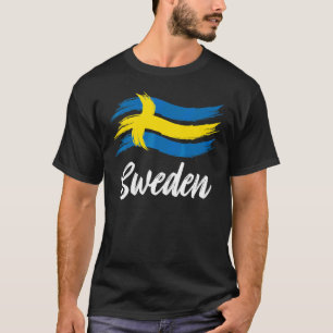 T-shirt Vêtements Drapeau Suède  Conception Unique de Suéd