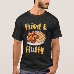 T-shirt Vêtements drôles de poulet gaufre Petit déjeuner