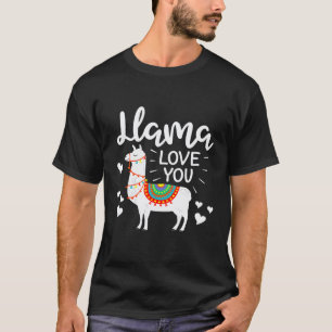 T-shirt Vêtements Llama Love You pour Lui Elle Alpaca Sain