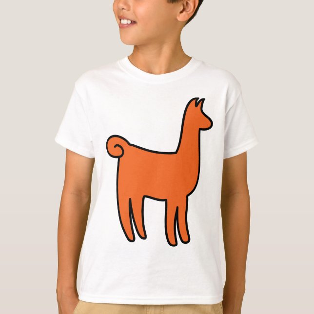 T-shirt Vêtements Llama orange (Devant)