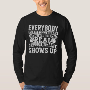 T-shirt Vêtements Papa Électricien Ligne Électricien pour