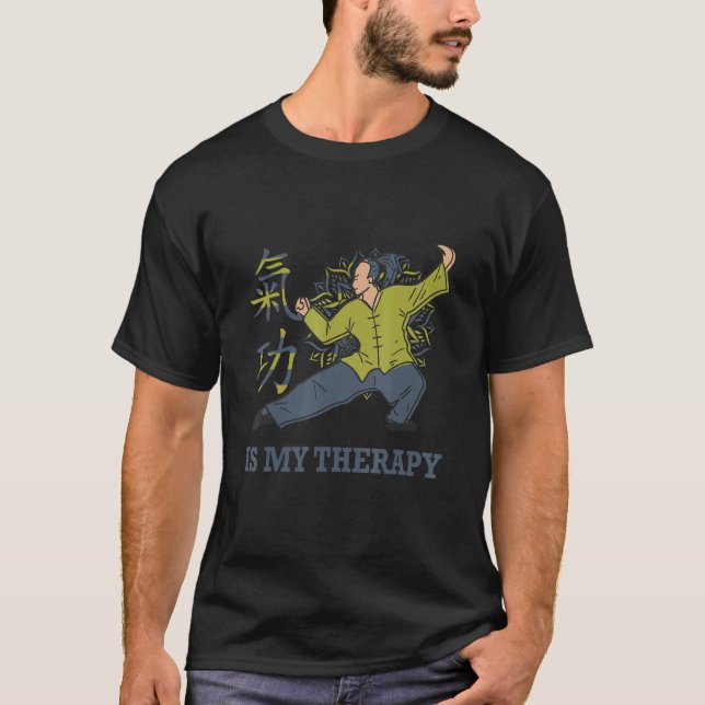 T-shirt Vêtements Qi Gong pour les exercices Tai Chi avec  (Devant)