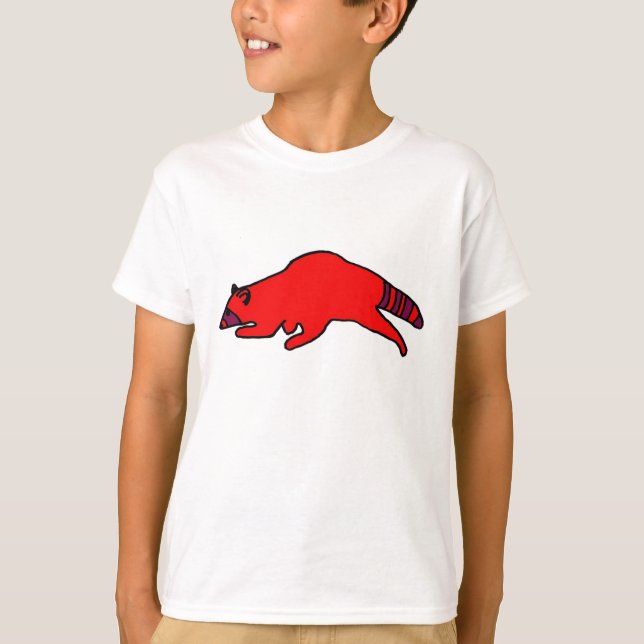 T-shirt Vêtements Raccoon Red Running (Devant)