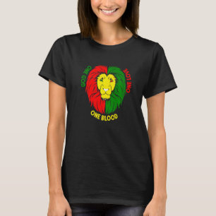 T-shirt Vêtements Rasta Rouge Jaune Vert Rastafari Lion De