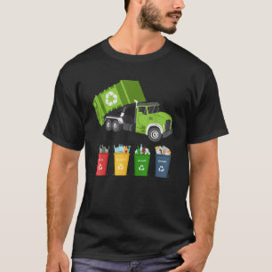 T-shirt Vêtements T pour enfants camion à ordures déchets 