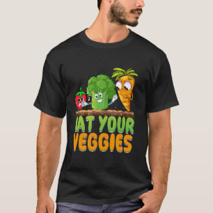 T-shirt Vêtements végans drôles avec Mangez Vos Légumes