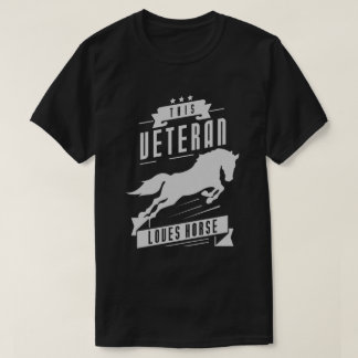 T-shirt Vétéran aime Cheval
