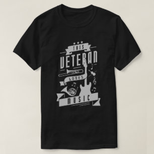 T-shirt Vétéran aime la musique