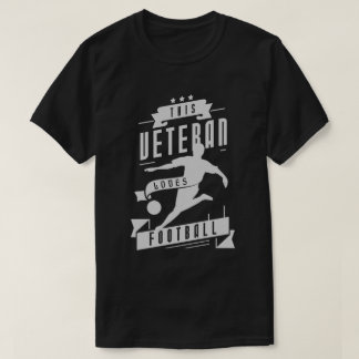 T-shirt Vétéran aime le football