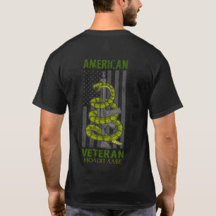 T-Shirt Vétéran Américain Molon Labe Drapeau USA A