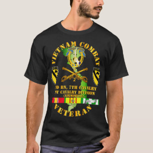 T-shirt Vétéran de la cavalerie de combat du Vietnam avec 