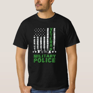 T-shirt Vétéran De La Police Militaire - Drapeau Américain