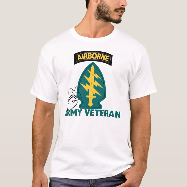 T-shirt Vétéran de l'armée - Forces spéciales (Devant)