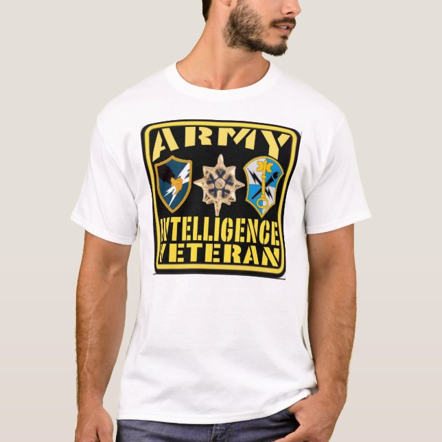 T-shirt Vétéran d'intelligence d'armée (Devant)