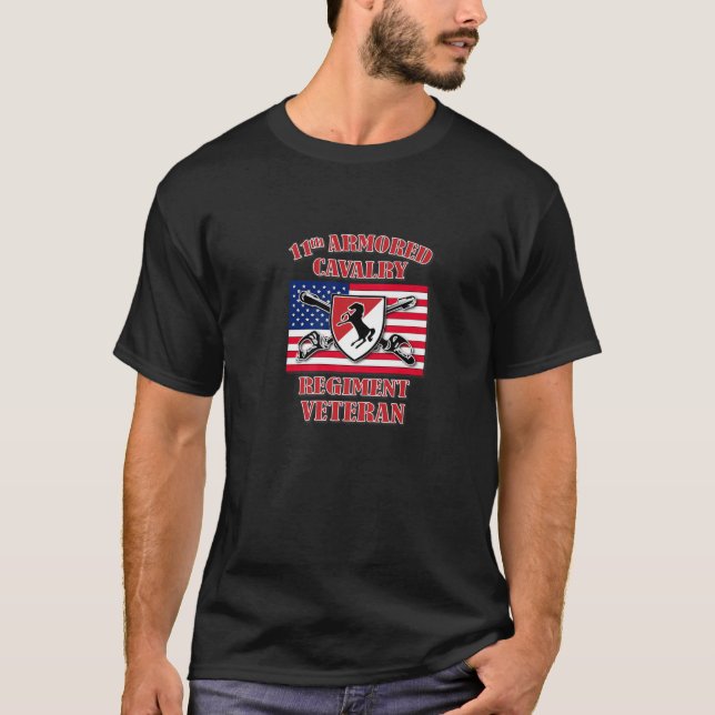 T-shirt Vétéran Du 11E Régiment De Cavalerie Blindée (Desi (Devant)