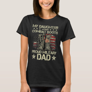 T-shirt Vétéran Jour Ma Fille Porte Des Bottes De Combat F