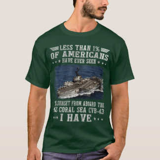 T-shirt Vétéran marin de l'USS Coral Sea CVB43 porte-avion