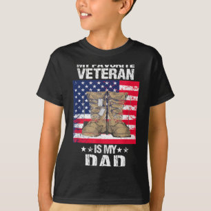 T-shirt Vétéran Père Favori Vétéran est Papa Fier