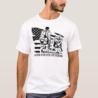 T-shirt veteran / retired / soldier / us veteran / us flag