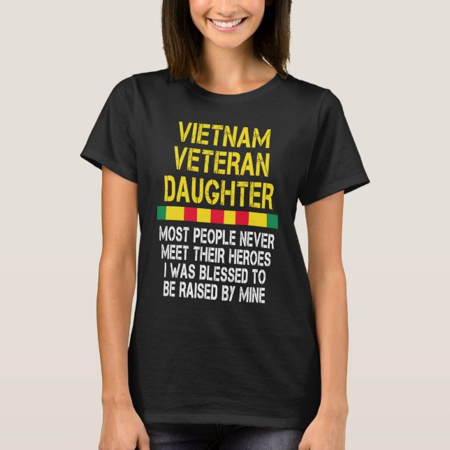 T-shirt Veteran  Vietnam Veteran Daughter Veterans Day (Devant)