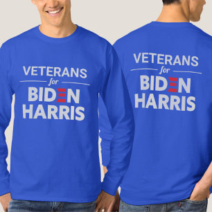 T-shirt Vétérans de Biden Harris Texte personnalisé Royal