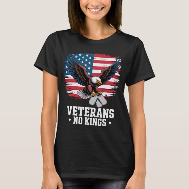 T-shirt Veterans No Kings American Eagle  (Devant)