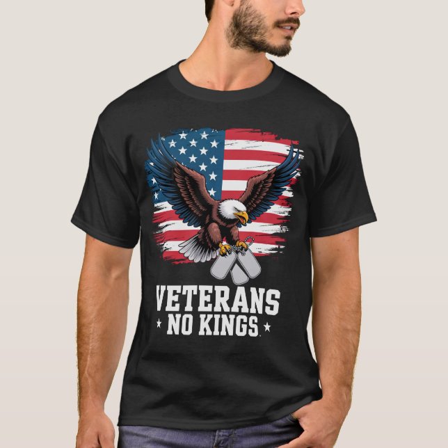 T-shirt Veterans No Kings American Eagle  (Devant)