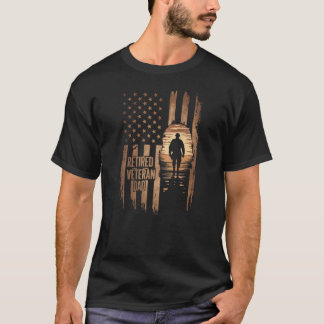 T-shirt Vétérinaire à la retraite Papa 2025 Fière patrioti