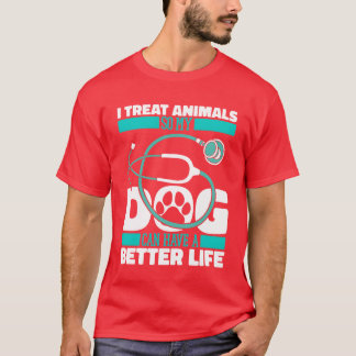 T-shirt Vétérinaire ami chien fille