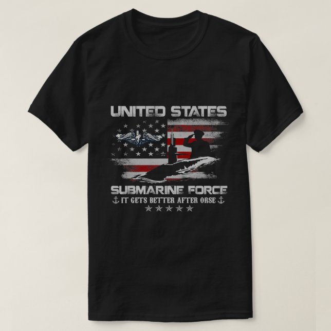 T-shirt Vétérinaire de la Force sous-marine américaine Il  (Design devant)