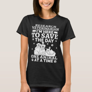 T-shirt Vétérinaire De Recherche Sauvez Le Jour Un Animal 
