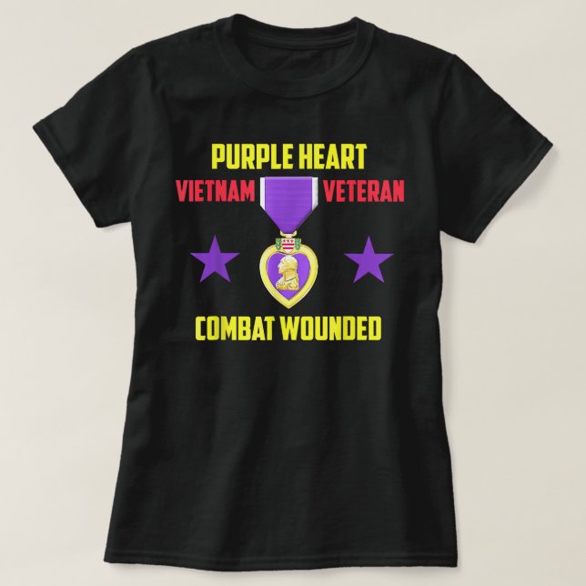 T-shirt Vétérinaire du Viêt-nam au coeur pourpre (Design devant)