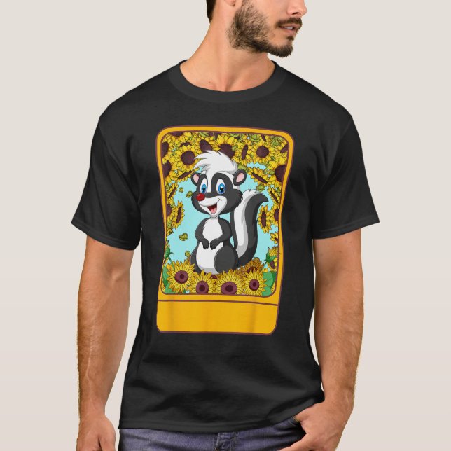 T-shirt Veterinarian Sunflower Skunk Tee  For Pet  Ideas (Devant)