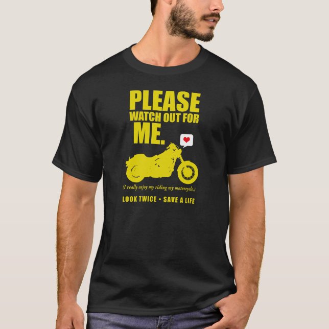 T-shirt Veuillez observer - la conscience 2013 de moto (Devant)