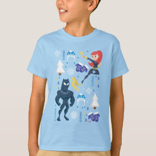 T-shirt Veuve noire et Black Panther Graphique d'hiver