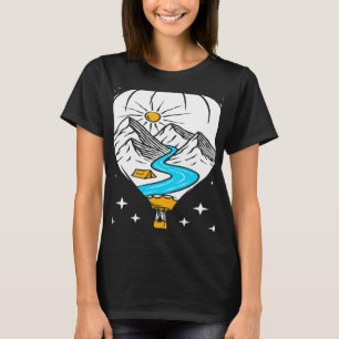 T-shirt Veux Aller Sur Un Ballon À Ballons À Air Chaud Bal