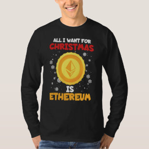 T-shirt Veux Pour Noël Est Ethereum Xrp Crypto Coin Blo