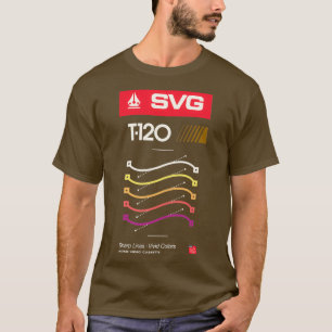 T-shirt VHS SVG noir rétro