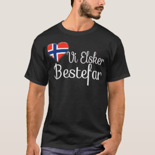 T-shirt Vi Elsker Bestefar We Love Grand-Père Norvégien