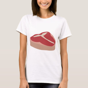 T-shirt Viande Steak cru Protéine fraîche Porc Chop Beefst