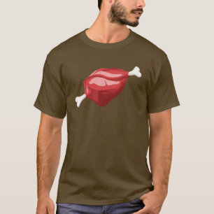 T-shirt Viande sur la chemise d'os