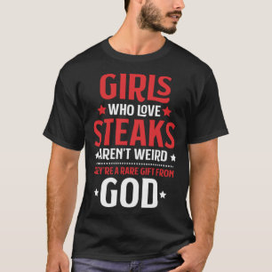 T-shirt Viandes Filles Qui Aiment Steaks Ketogénique Diet 